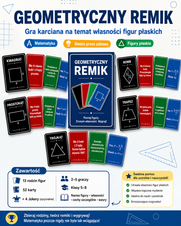 Remik Geometryczny. Własności figur płaskich