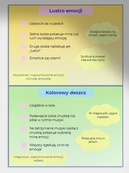 Moje pierwsze emocje – karty obrazkowe i zabawy. 20 kart. 10 zabaw. 3 kolorowanki.