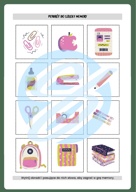 Memory - Powrót do szkoły | Gra edukacyjna dla dzieci