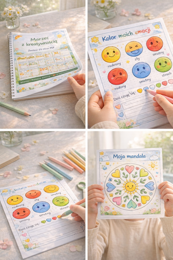 Marzec z kreatywnością – zestaw kart pracy