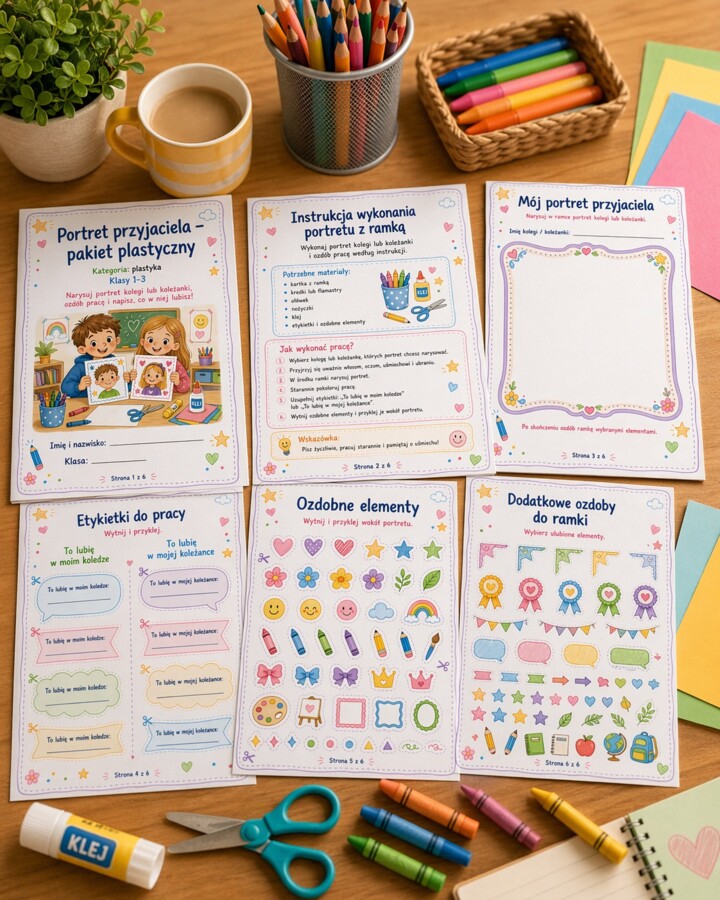 Portret przyjaciela – pakiet plastyczny