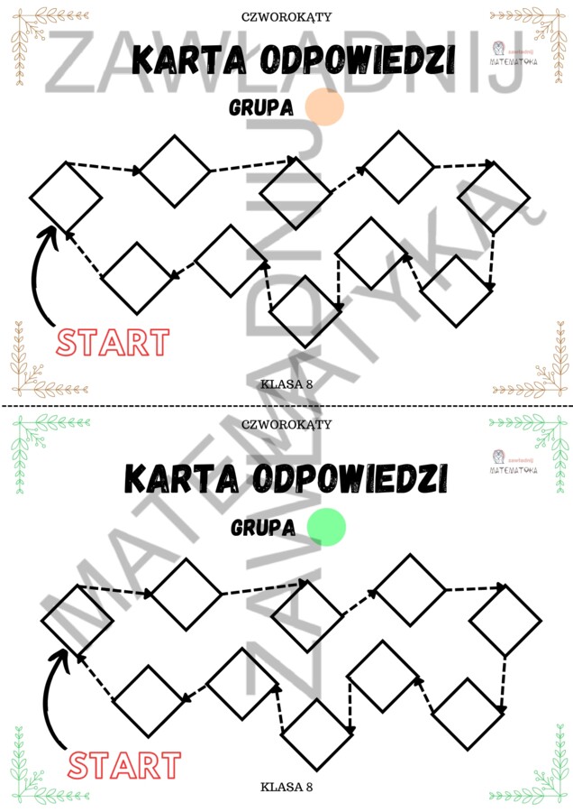 Stacje zadaniowe - czworokąty