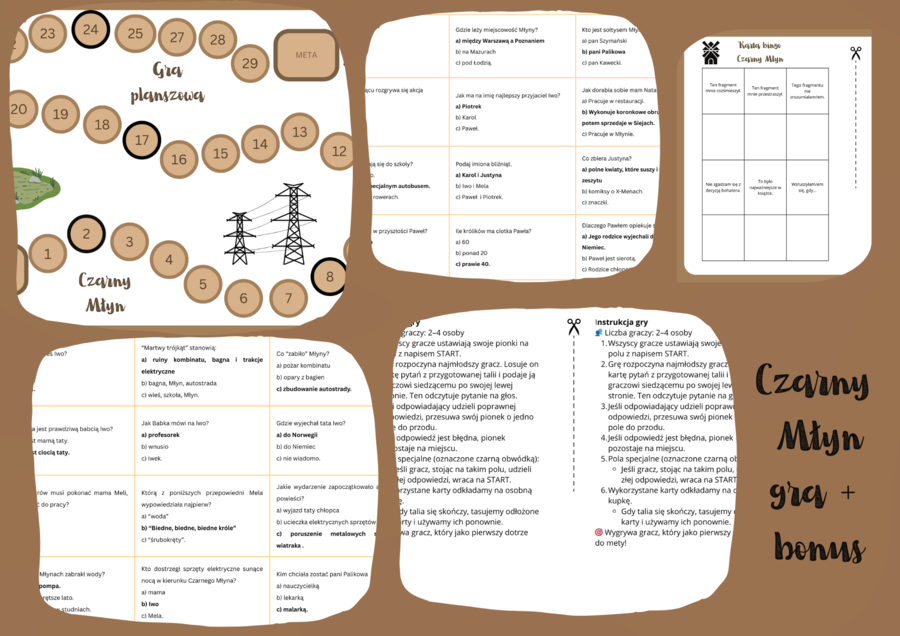 HIT! Czarny Młyn Marcina Szczygielskiego - gra planszowa+bonus czytelniczy