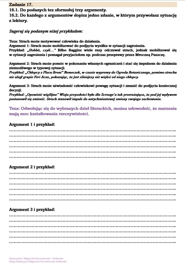 Ćwiczenia argumentacyjne