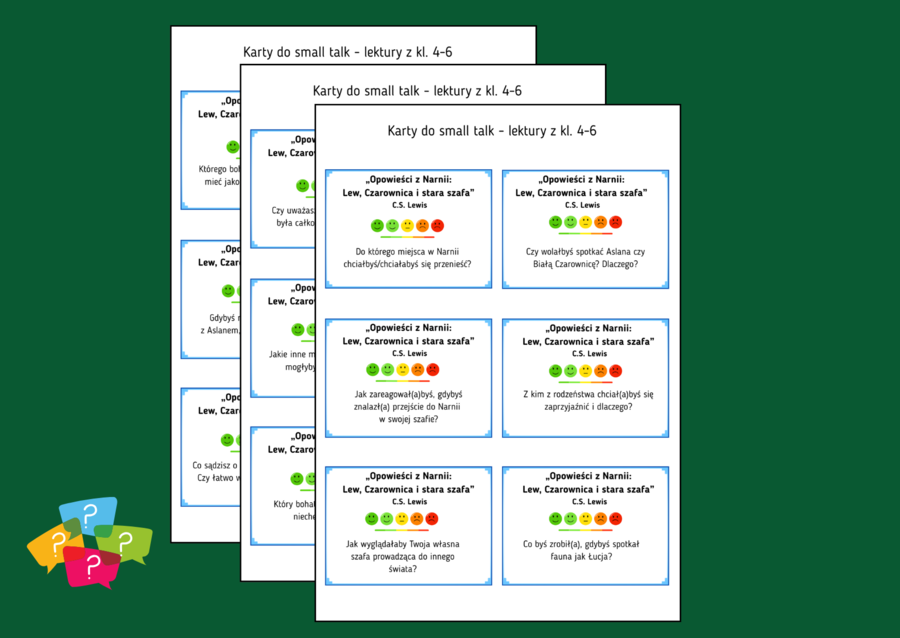 OPOWIEŚCI Z NARNII. LEW, CZAROWNICA I STARA SZAFA – Karty do SMALL TALK – lektury – gra