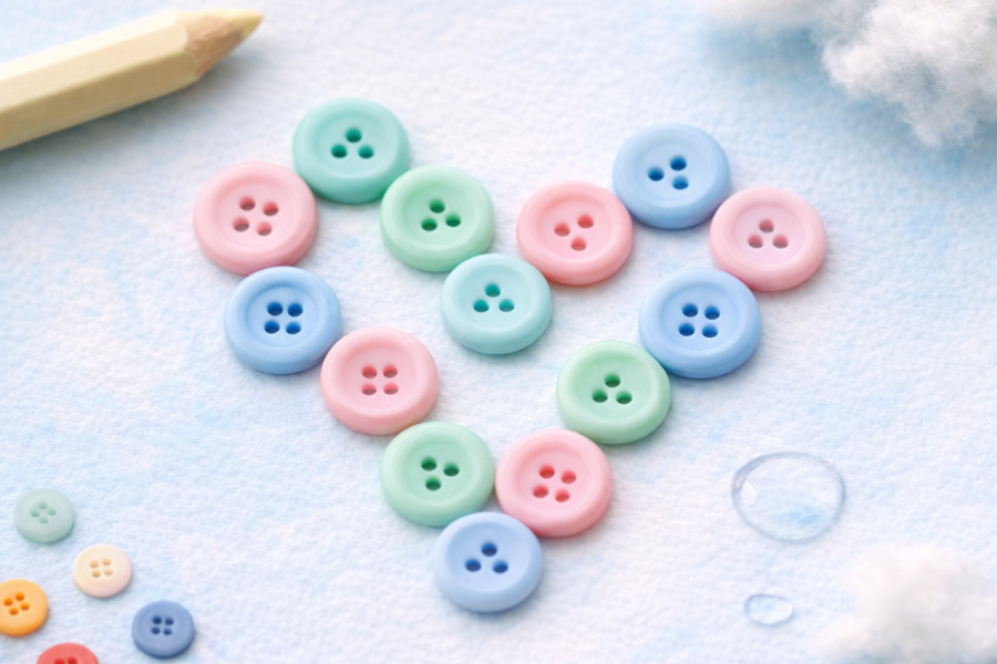 Deszczowe stworki z guzików