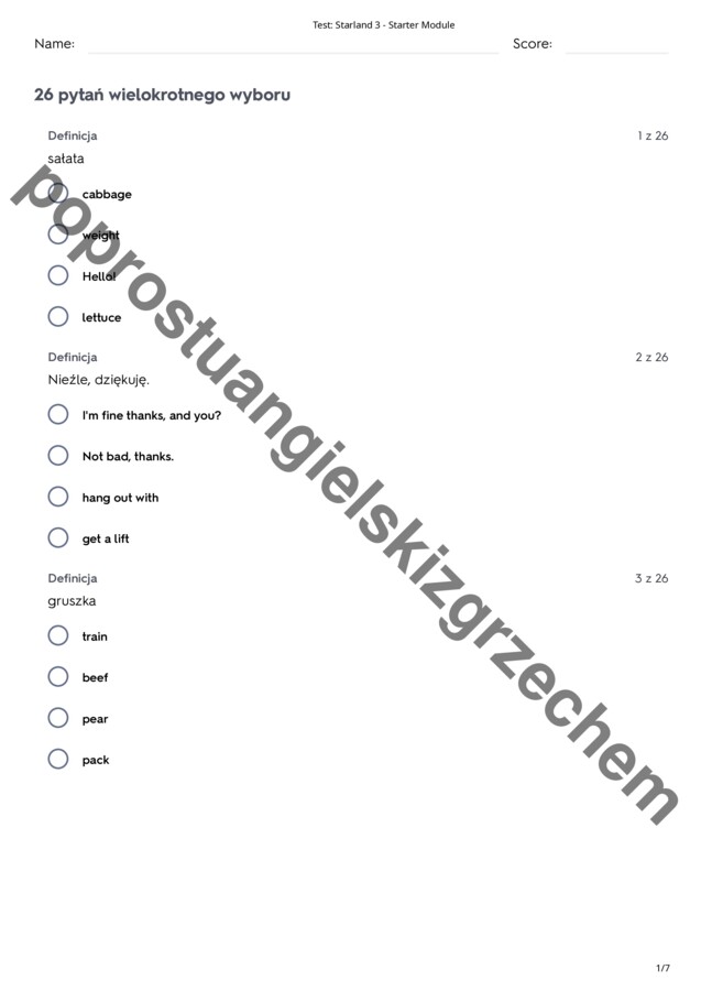 Starland 3 – Starter Module – testy