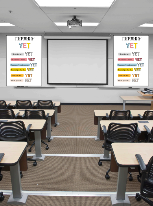 Duży Plakat ' The power of yet"| Idealna dekoracja do sali językowej i nie tylko| 12 elementów do złożenia