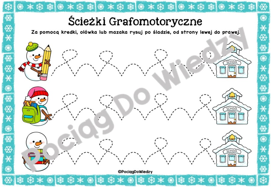 Boże Narodzenie - Rysowanie po śladzie