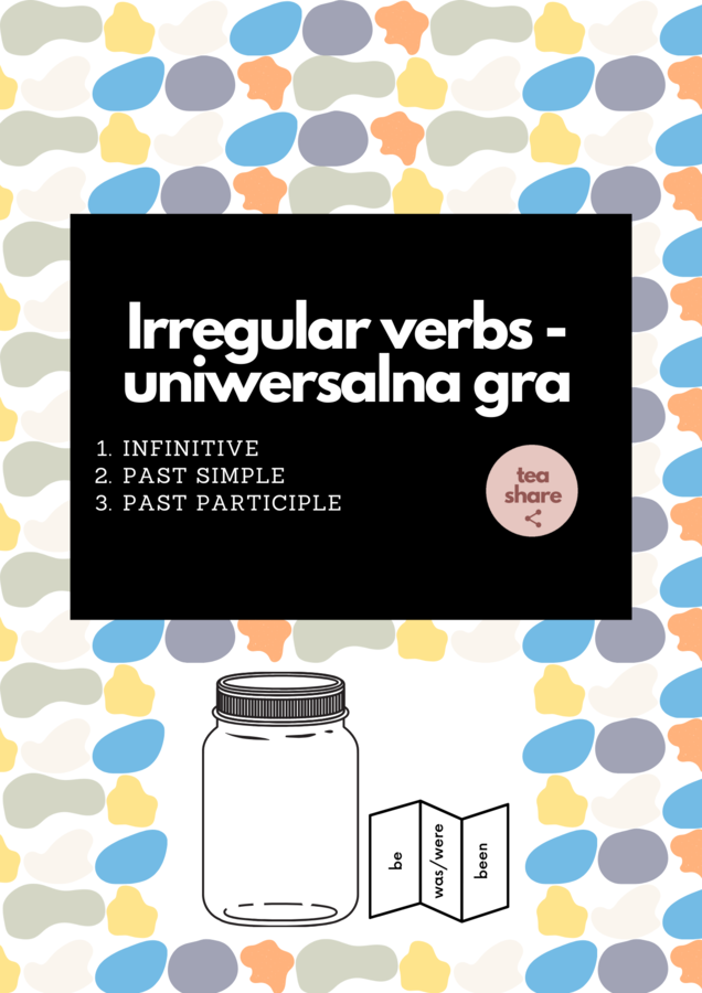 Irregular verbs practice (94 karty) uniwersalny materiał klasy 4-8