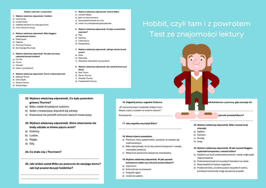 Hobbit - test znajomości treści lektury