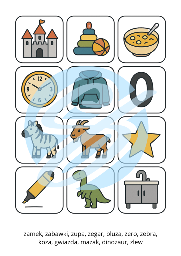 Memory logopedyczne – Utrwalenie głoski „Z”