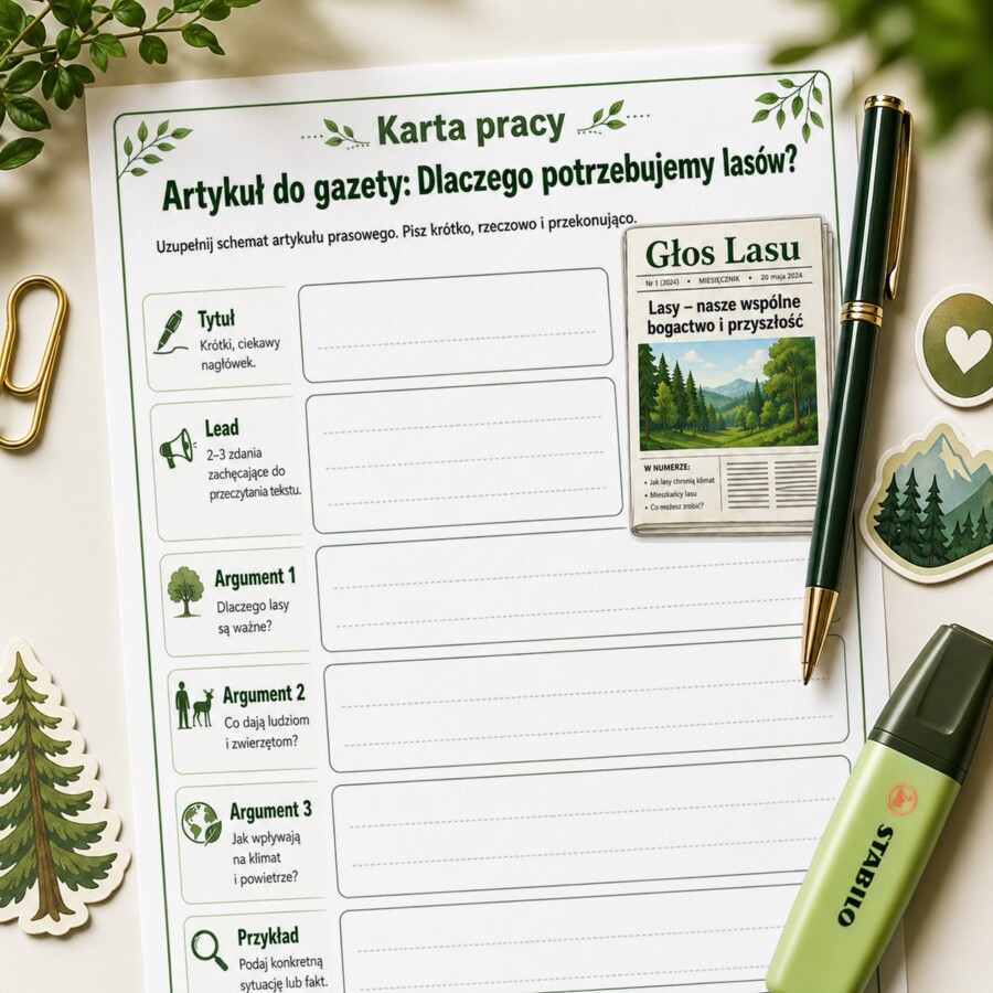 Artykuł do gazety: Dlaczego potrzebujemy lasów?