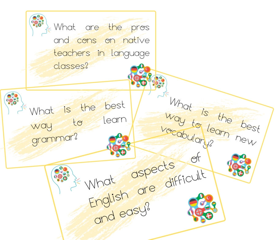 Learning languages - speaking cards