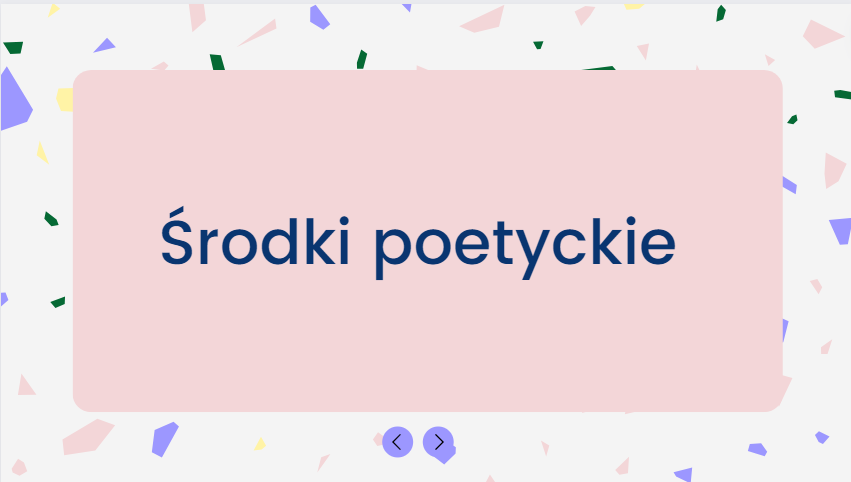 Środki poetyckie - prezentacja