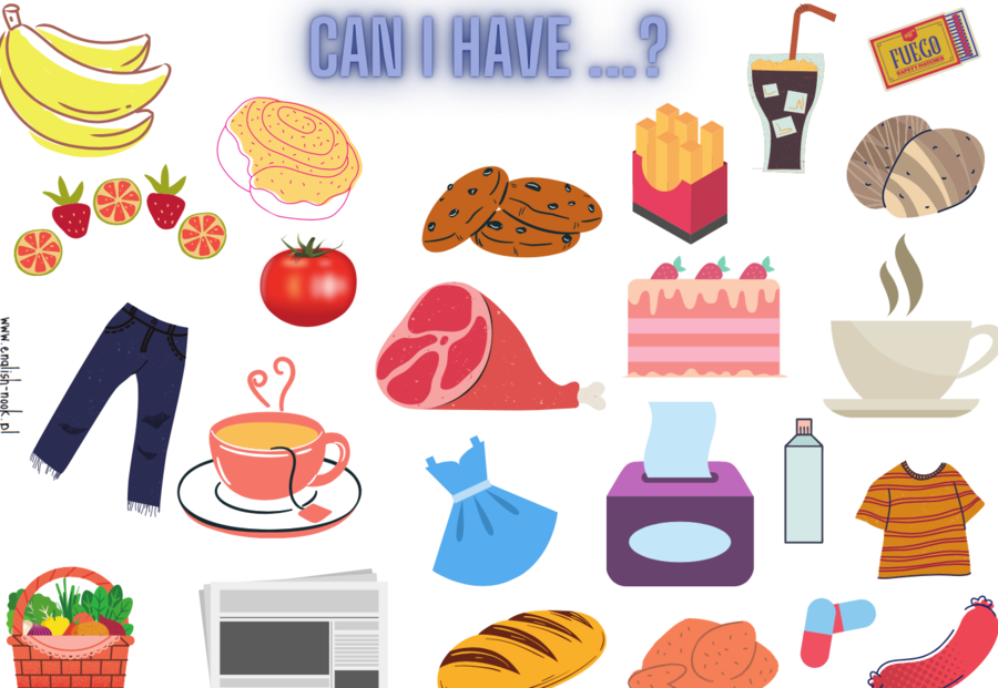 Angielski. Can I have ... ?