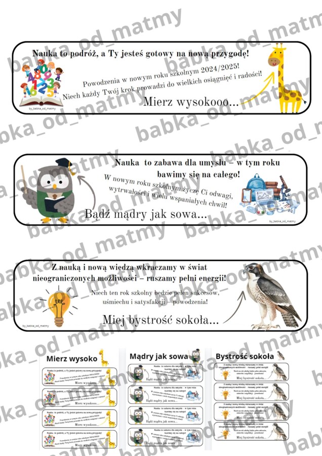 ZACHĘTKI MOTYWACYJNE na rok szkolny 2024/2025!
