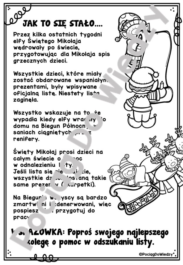 Pomocy! Lista Grzecznych Dzieci zaginęła - praca metodą projektu