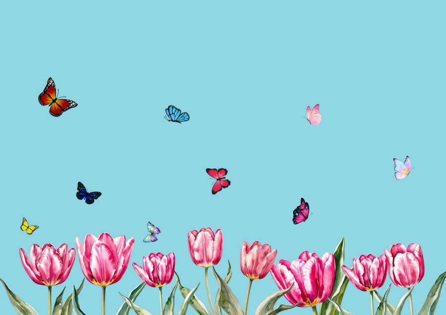 Wiosenna dekoracja na okno (dwustronna)