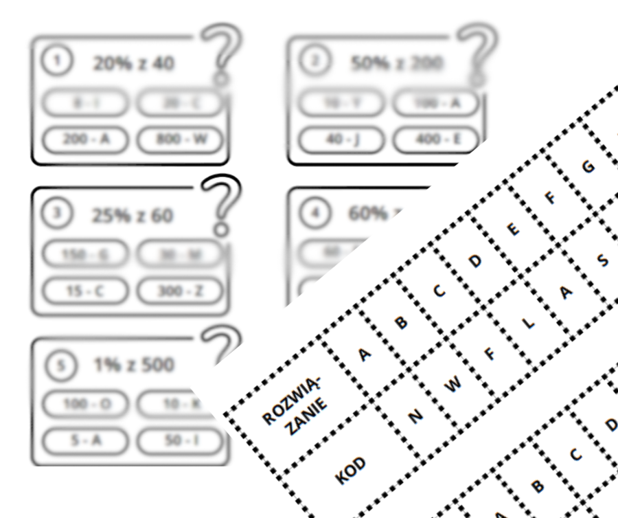 Cezarki - wersja z procentami