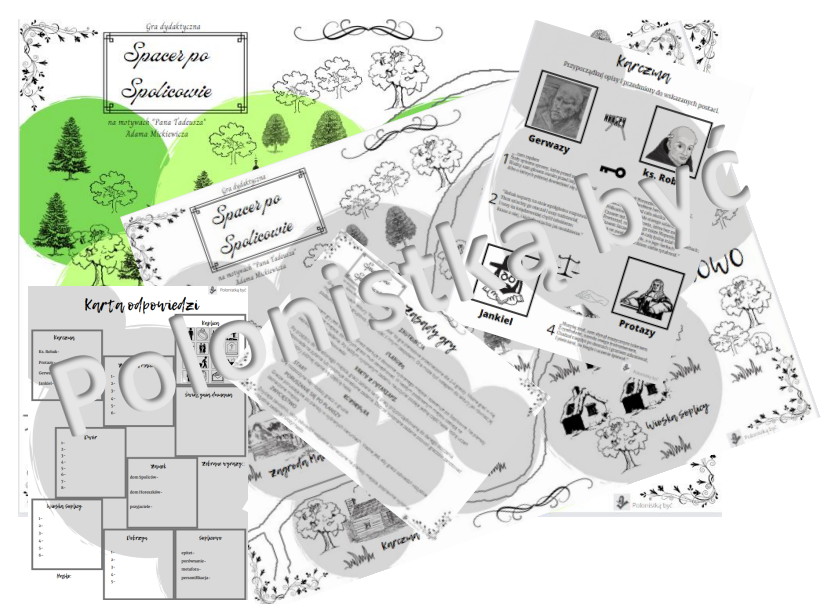 "Pan Tadeusz"- Spacer po Soplicowie- gra dydaktyczna