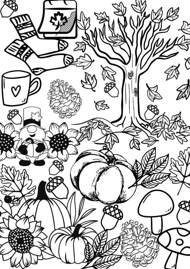 Kolorowanka XXL - jesień