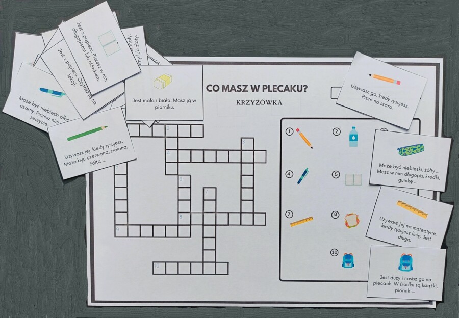 Co masz w plecaku? Ćwiczymy pisanie i czytanie po polsku! (polski dla obcokrajowców)