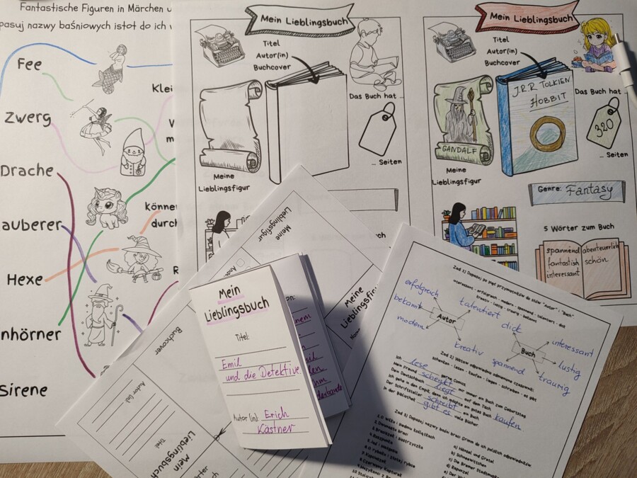 Mein Lieblingsbuch - język niemiecki zestaw kart pracy