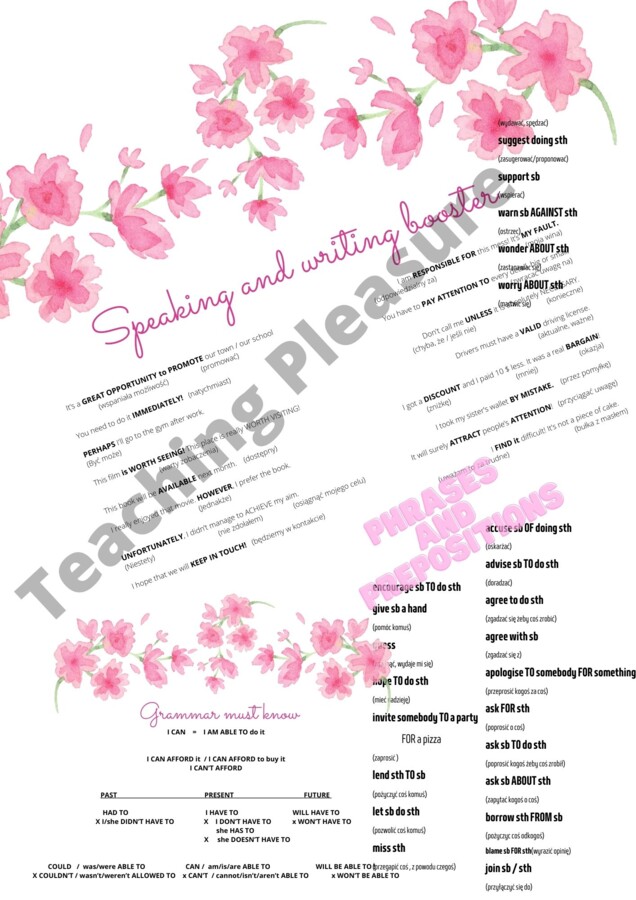 Egzamin ósmoklasisty - resource book: With Flying Colours! 1,2 by Teaching Pleasure