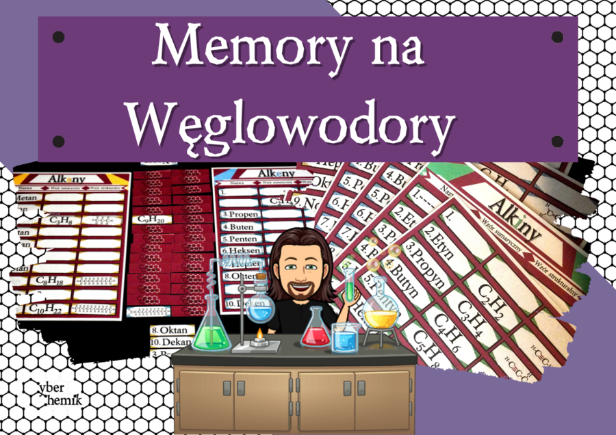 Klasa 7 i 8. Chemia. Gra - Memory na węglowodory​