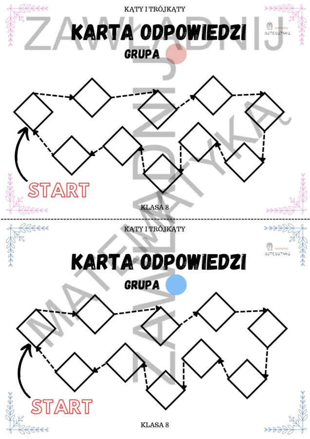 Stacje zadaniowe – kąty i trójkąty