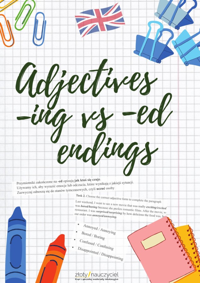 Adjective endings - końcówki przymiotnika angielski
