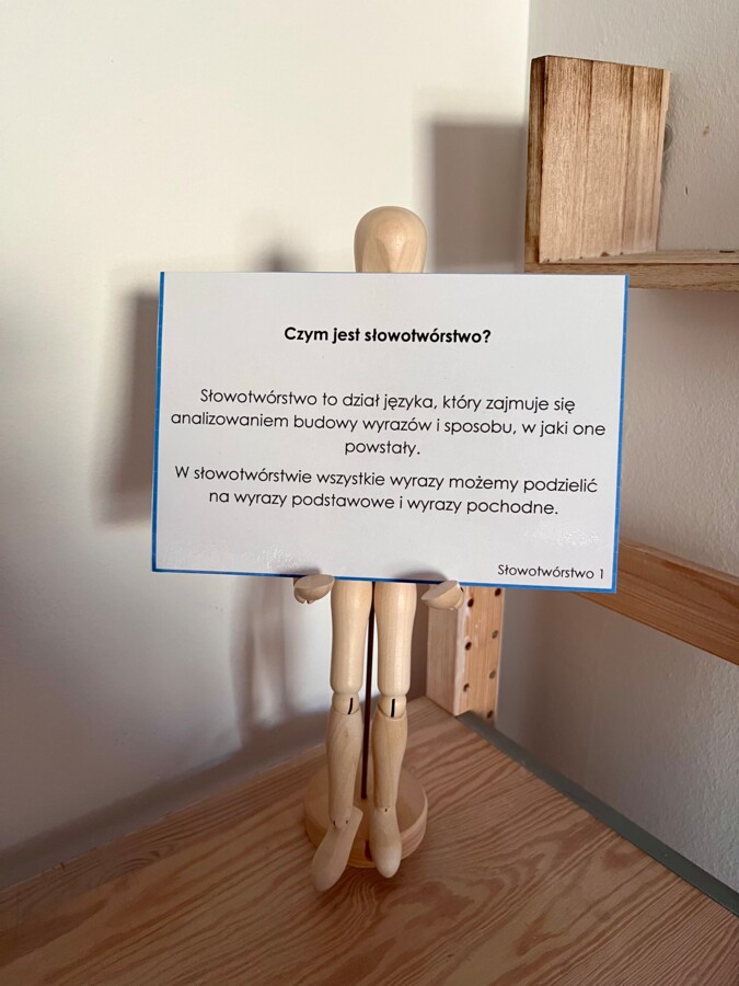 Słowotwórstwo - teoria - karty Montessori