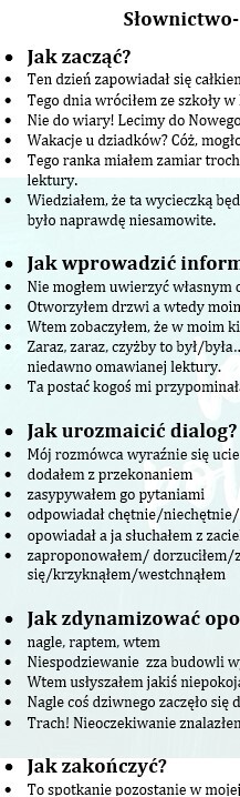 OPOWIADANIE TWÓRCZE W KLASACH 7-8: PAN TADEUSZ, BALLADYNA, LATARNIK