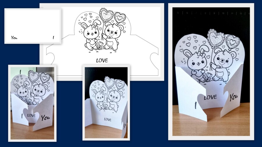 Laurka z kolorowanką walentynki