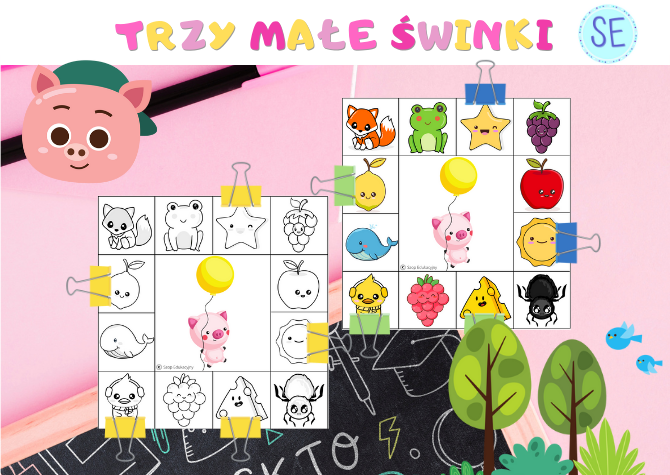 TRZY MAŁE ŚWINKI - zestaw zadań