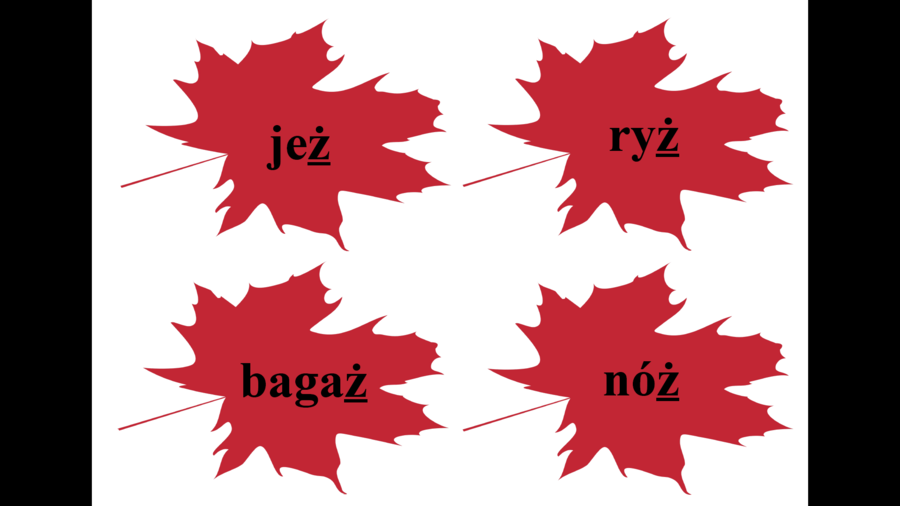 Jesienna ortografia - dekoracja