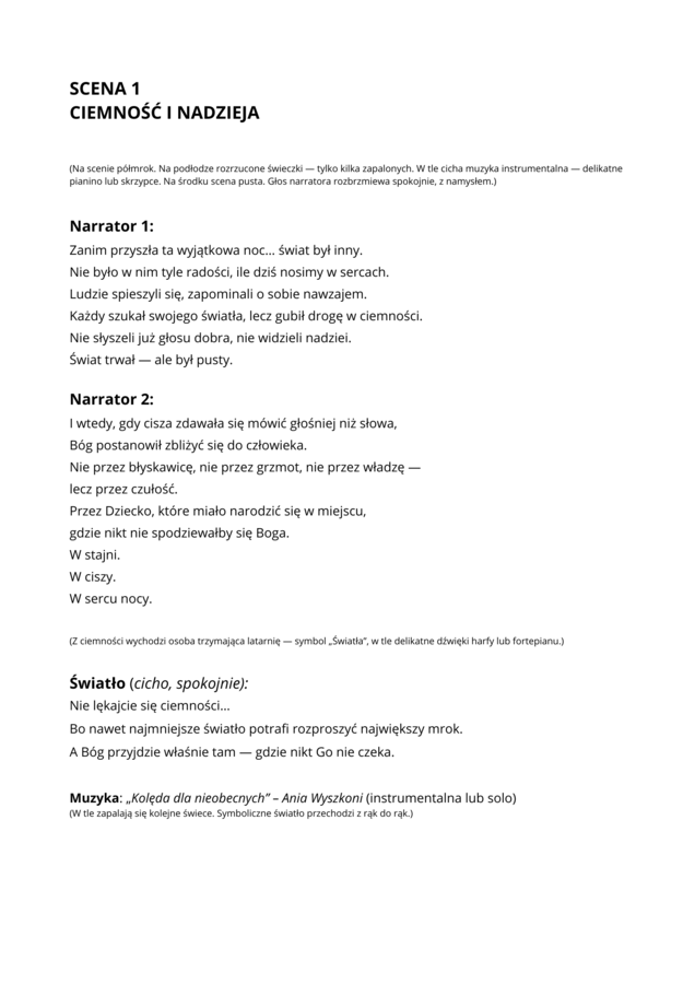 Jasełka - Narodził się światłością