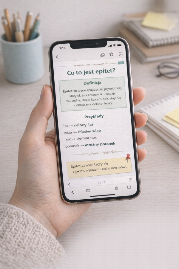 Epitet pod lupą: kompendium dla ucznia