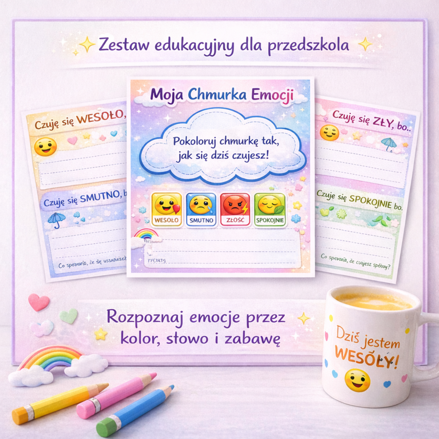 Chmurka emocji - karta pracy