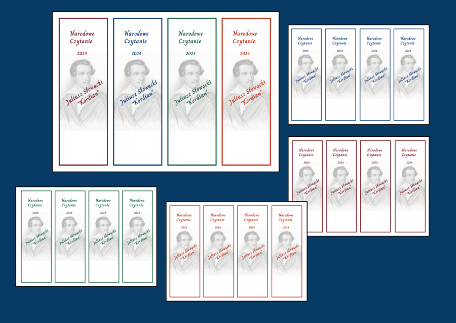 NARODOWE CZYTANIE 2024 – zakładki do książek – zakładka – kolor – wersja 1