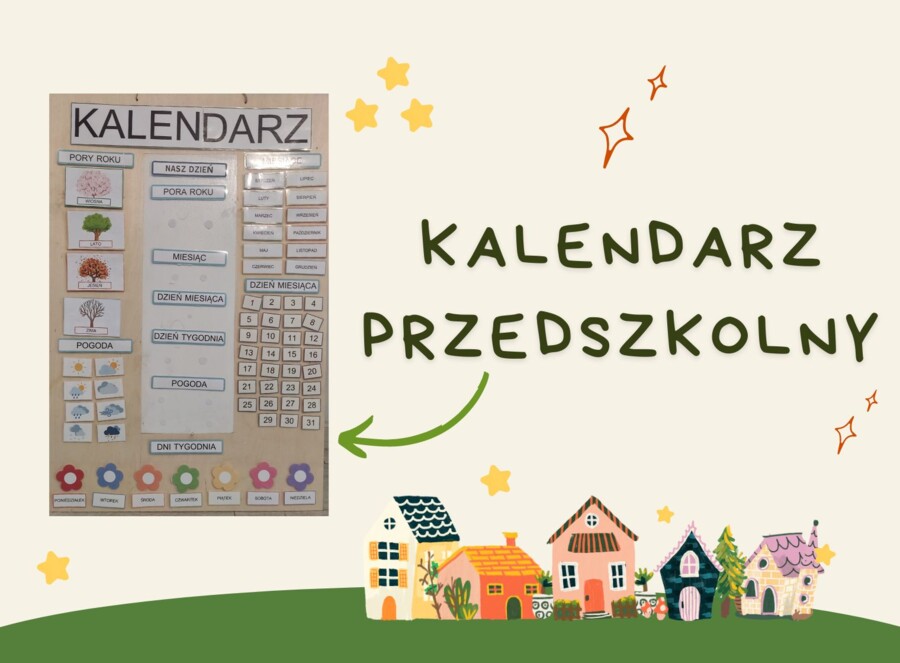 Kalendarz do przedszkola lub szkoły
