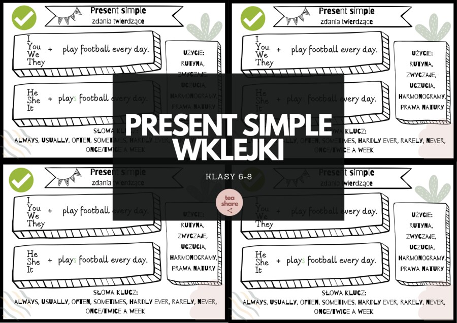 Present simple - wklejki klasy 6-8