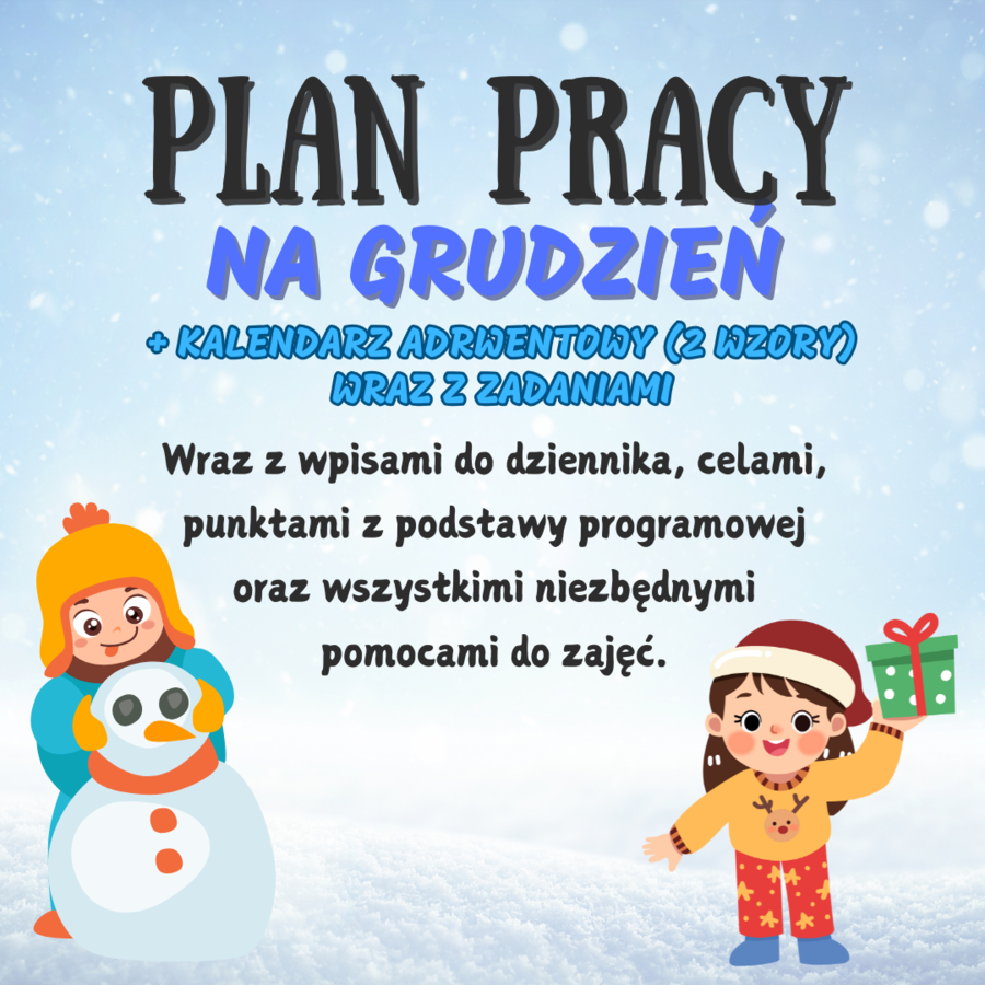 PLAN PRACY NA GRUDZIEŃ