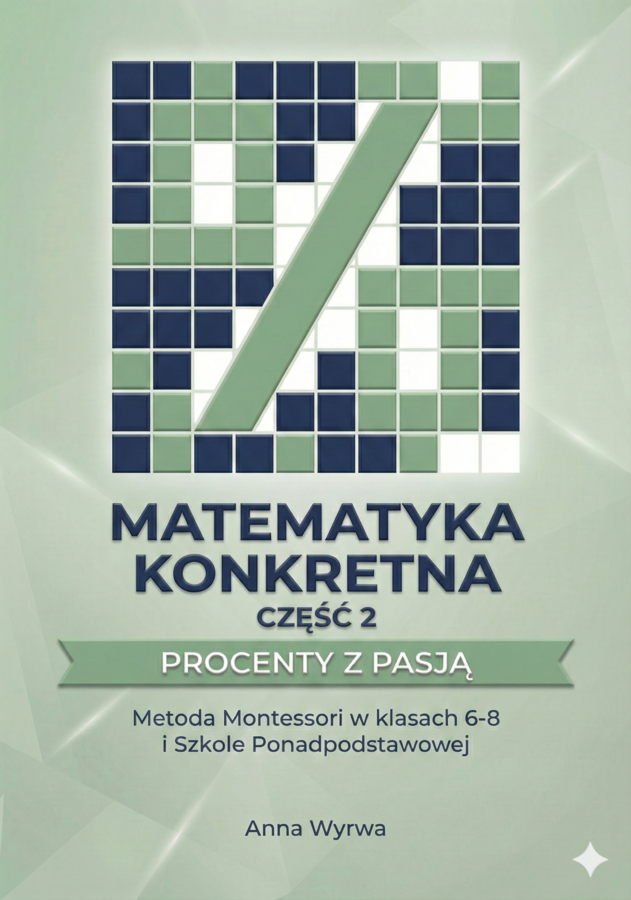 Matematyka konkretna - Procenty z pasją - część 1 i 2 (komplet) - Metoda Montessori w szkole podstawowej i ponadpodstawowej