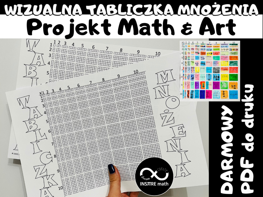 (Darmowa) Wizualna Tabliczka Mnożenia. Nauczanie przez odkrywanie. Światowy Dzień Tabliczki Mnożenia. Projekt Math & Art indywidualny.