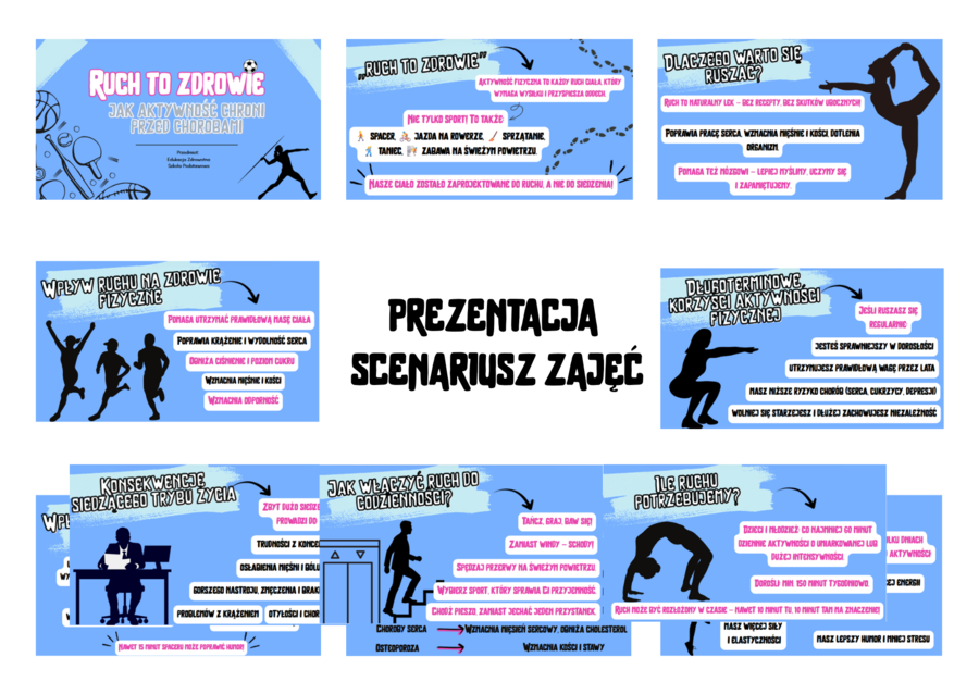 Ruch to zdrowie- jak aktywność chroni przed chorobami - Prezentacja + scenariusz zajęć /Edukacja zdrowotna