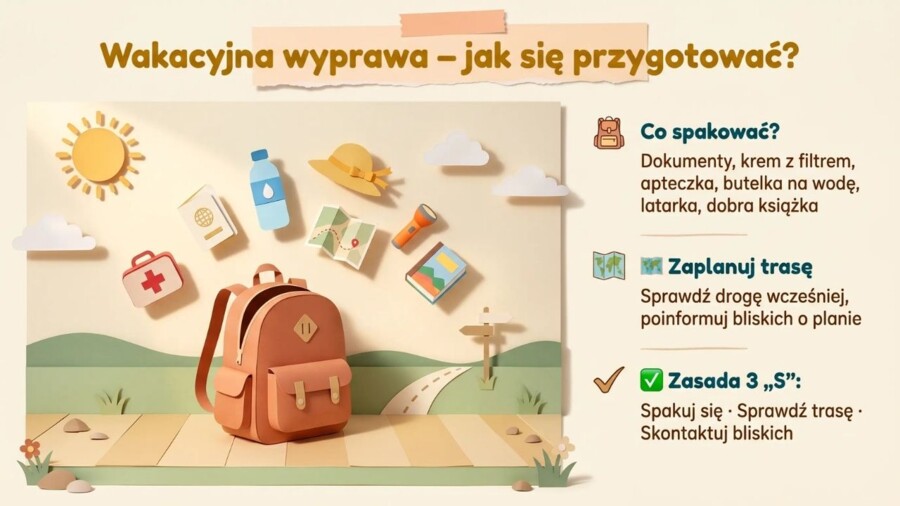 Wakacje – prezentacja edukacyjna i gazetka szkolna o bezpiecznym, zdrowym i ciekawym wypoczynku