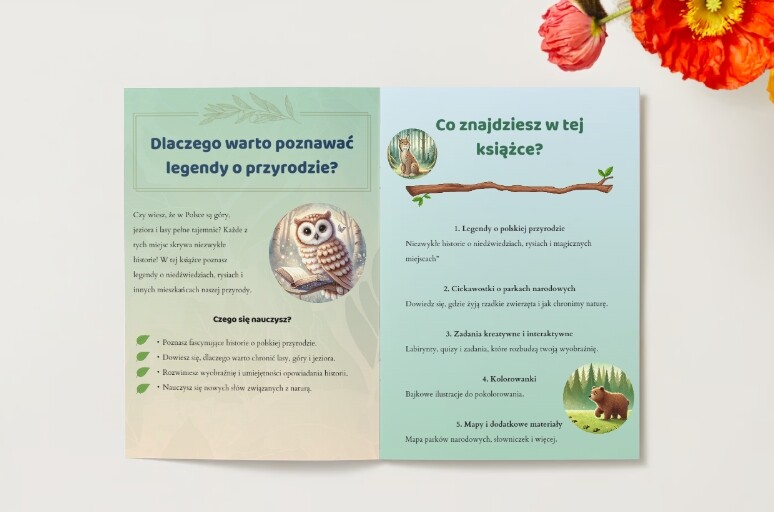 Książka z legendami o przyrodzie