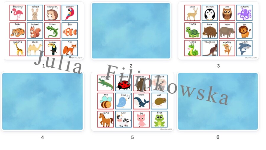 Animals memory/ Animals/ Zwierzęta/ Memory/ Gra/ Gra językowa/ Karty obrazkowe/ Zabawa/ Dzieci/ Warm-up/ Rozgrzewka/ Słownictwo